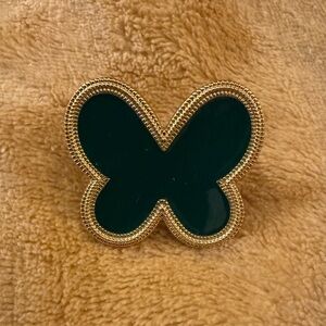 St. Pats. Special🍀 Elegant Gold and Green Butterfly Stretch Ring